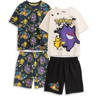 Vanilla Underground Vanilla Underground Bomuld Pokemon Kortærmet Pyjamas Sæt med Korte Ben, Pakke med 2