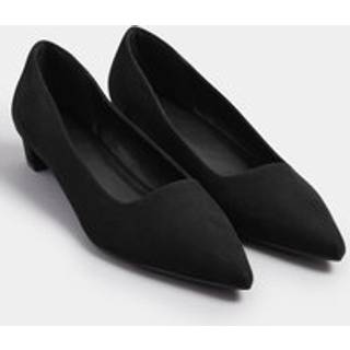 Lts Black Pointed Block Court Heel Standard > 13 Lts | Tall Women's Heels - Standard 13