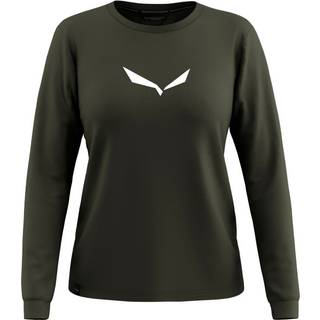 Salewa Women's Eagle Solidlogo Dry Tee Funktionsshirt Damer størrelse 40 farve olivengrøn/sort