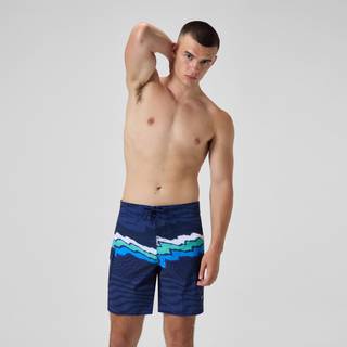 Men's Lookout Printed 18'' Swim Shorts Navy/Blue
