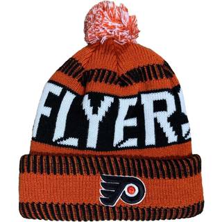Outerstuff NHL Kids Youth 8-20 One Size Team Farve Primr Logo Sports Tech Strik Cold Weather Hockey Pom Beanie Hat - Philadelphia Flyers - Orang
