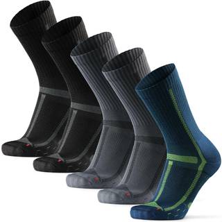 LONG-DISTANCE CREW RUNNING SOCKS - Black | Grey | Navy / 39-42 / 5-Pack