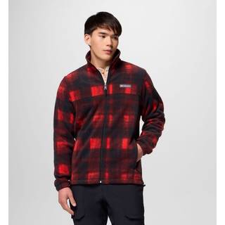 Columbia Steens Mountain Printed Jacket Fleecejakke Herrer størrelse S farve rød