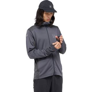 Haglöfs L.I.M Mid Multi II Hood Fleecejakke Herrer størrelse S farve grå