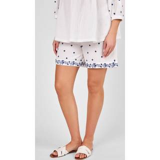 Jojo Maman Bébé JoJo Maman Bébé White Maternity Embroidered Shorts - Small