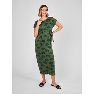 Jojo Maman Bébé Jojo Maman Bébé Maternity Palm Midi T-Skjortekjole - Stor