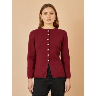 Yumi Yumi Strikket Peplum Cardigan Med Knapper Og Hæl