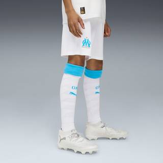 PUMA Olympique de Marseille 25/26 Shorts Youth, Clothing, White/Azure, 11-12Y