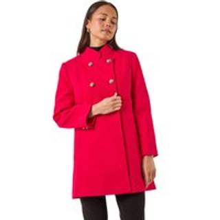 Roman Roman Red Petite Military Buttoned Coat
