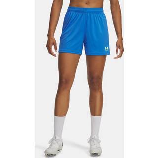 Under Armour Challenger Knit Women's 4.5" Shorts Blue Atlantis / High Vis Yellow L