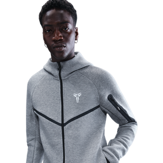 Kobe Tech Fleece Windrunner-jakke med fuld lynlås til mænd - grå - XL