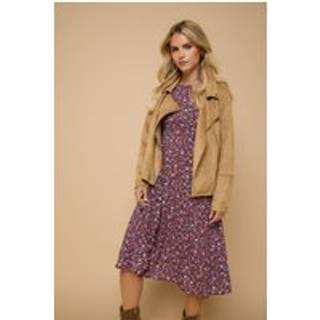 M & Co M & Co Petite Printed Long Sleeve Midi Dress