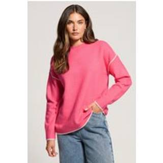 Lts Tall Pink Contrast Piping Jumper 10-12 Lts | Tall Women's Sweaters & Jumpers