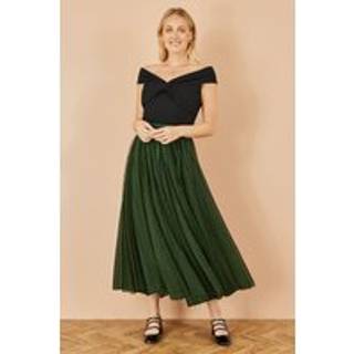 Yumi Yumi Green Mesh Heart Print Tulle Skirt - EU 42 (UK 14)