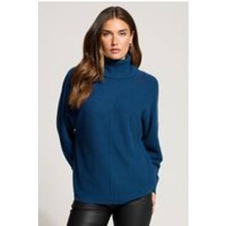 Lts Tall Teal Blue Batwing Roll Neck Jumper 10-12 Lts | Tall Women's Sweaters & Jumpers