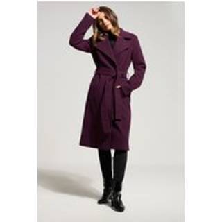 Lts Tall Burgundy Red Formal Wrap Belted Midi Coat Size 22-24
