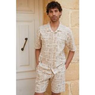 Threadbare Threadbare Mønstret Textured Pull On Shorts