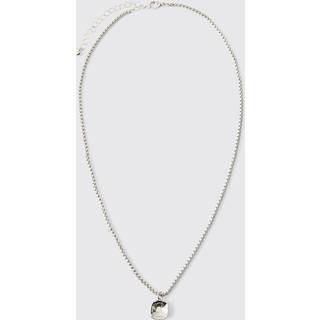 Mens Silver Pendant Chain Necklace