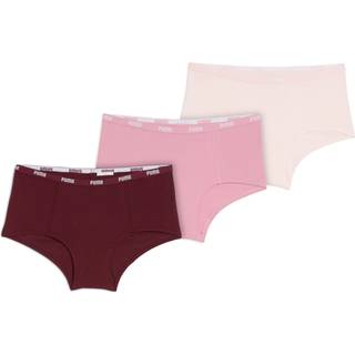 PUMA Mini Shorts Underwear Women (3-Pack), Clothing, Scarlet Red, 3