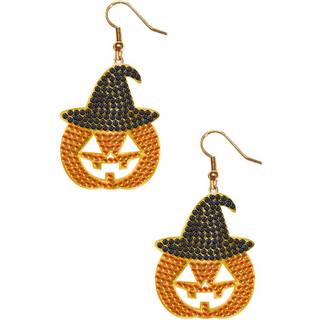 Græskar øreringe med sten, 2 cm