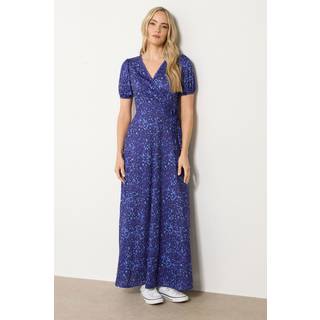 Lts Tall Blue Abstract Spot Wrap Maxi Dress 10 Lts | Tall Women's Maxi Dresses