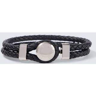 Tom Ford Logo braided leather bracelet - black - L