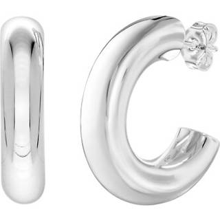 trendor 15917 Damen-Ohrringe 925 Silber Halb-Creolen ⌀ 25 mm