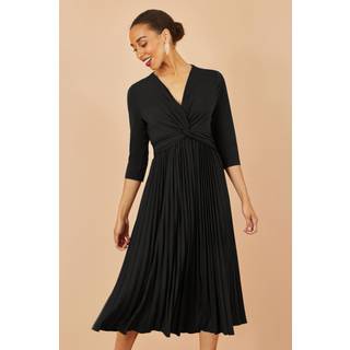 Yumi Yumi Jersey Midi-kjole med knudetalje og plisseret talje - 42