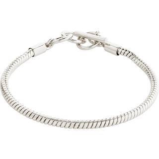 Pilgrim LEAF snake chain armbånd sølvbelagt