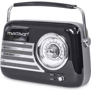 OUTLET - Madison Retro Radio m. Bluetooth og FM (Sort)
