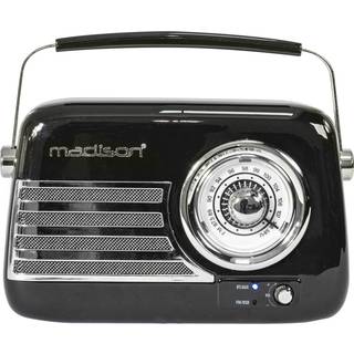 OUTLET - Madison Retro Radio m. Bluetooth og FM (Sort)