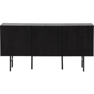 Björkön skab 150x75x42 cm i sort finér med låger