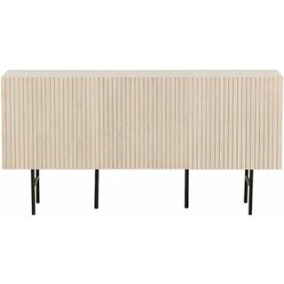 Björkön skab 150x75x42 cm med  låger hvidkalket finér