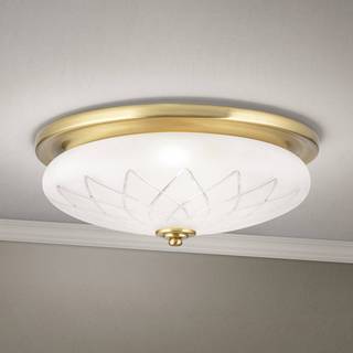 ORION Loftslampe Porto, dæmpbar, Bronze/messing, Stue/spisestue, Glas, Antik