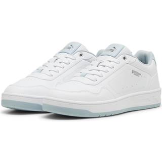 PUMA Court Classic Sneakers Women, Shoes, White/Sea Glass/Silver, 37.5