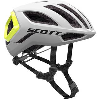 Scott Centric Plus Cykelhjelm Rainbow White/Radium Yellow - Hjelmstørrelse 51-55 cm
