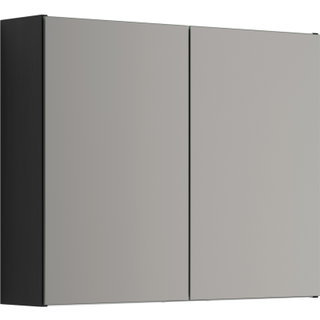 Scanbad Multo+ Select spejlskab 64x80 cm m/2 låger u/lamper - sort