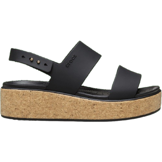 Crocs Crocs Black Brooklyn Cork Low Wedge Sandals
