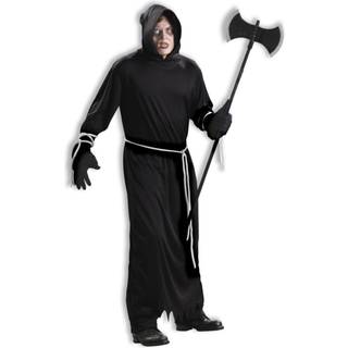 Schwarze Sensenmann Robe mit Kapuze XL