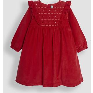 Jojo Maman Bébé Jojo Maman Bébé Fløjl Smocked Frill Festkjoler - 68-80cm (6-12 måneder)