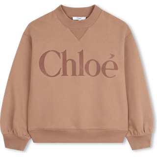 ChloÃ© Kids Logo cotton fleece sweatshirt - beige - Y 12