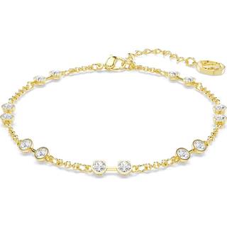 Swarovski Remix Collection Strand, Rundschliff, Weiß, Goldlegierungsschicht