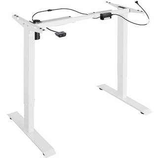 Hæve sænke stel elektrisk justerbart 85-129x65x71-121cm - hvid