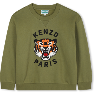 KENZO KIDS KENZO KIDS Embroidered Tiger Graphic Logo Textured Sweatshirt