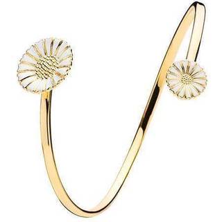 Lund Copenhagen marguerit armring - forgyldt/hvid - 903077-M
