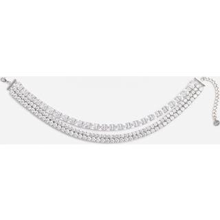 Self-Portrait Crystal-embellished choker - silver - One Size