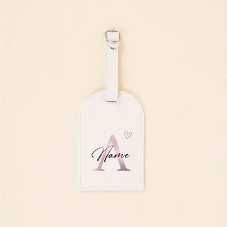 TEMU Personalized Pu Luggage Tags With Heart-shaped Letters And Name, Suitcase Label, Luggage Tags, Travel Accessories, Wedding, Birthday Gifts