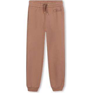 ChloÃ© Kids Logo cotton fleece sweatpants - beige - Y 12