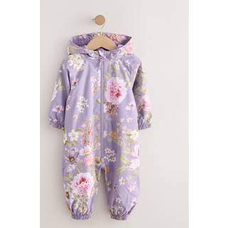 Next Purple Floral Waterproof Printed Puddlesuit (3mths-7yrs)