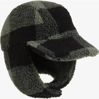 Stella McCartney Kids Checked faux shearling trapper hat - green - S